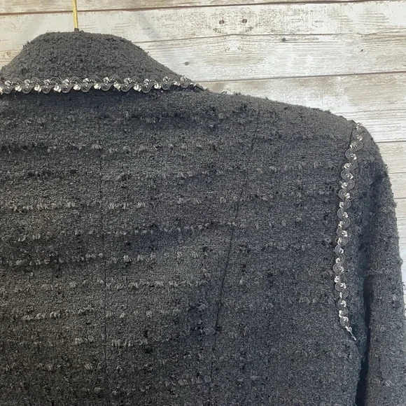 CAbi Womens 2‎ Blazer Jacket Black Textured Tweed 3 Button #881 Professional - Picture 10 of 10